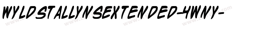 WyldStallynsExtended-4wnY字体转换