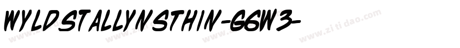 WyldStallynsThin-g6w3字体转换