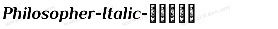 Philosopher-Italic字体转换