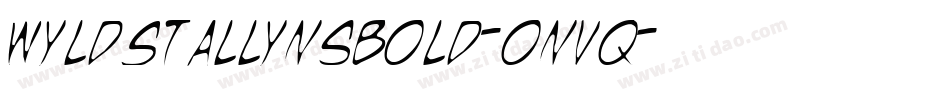 WyldStallynsBold-onvq字体转换