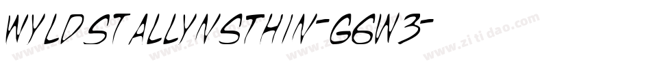 WyldStallynsThin-g6w3字体转换