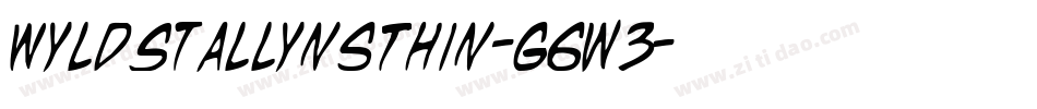 WyldStallynsThin-g6w3字体转换