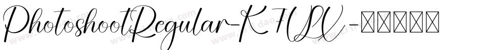 PhotoshootRegular-K7VLX字体转换