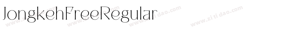 JongkehFreeRegular字体转换