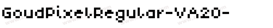 GoudPixelRegular-VA20字体转换