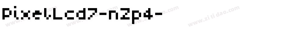 PixelLcd7-nZp4字体转换