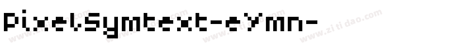 PixelSymtext-eYmn字体转换