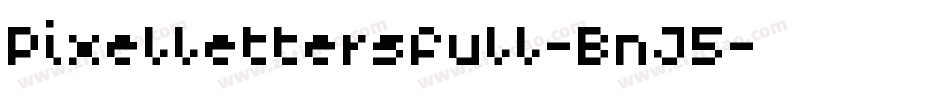 Pixellettersfull-BnJ5字体转换