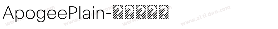 ApogeePlain字体转换
