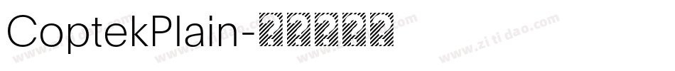 CoptekPlain字体转换