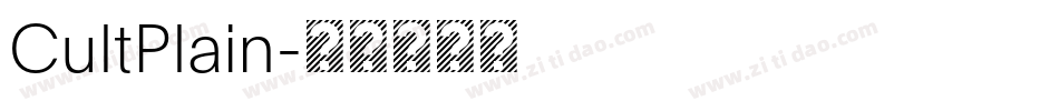CultPlain字体转换