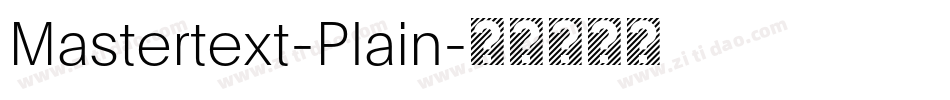 Mastertext-Plain字体转换