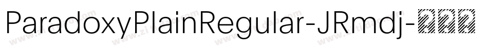 ParadoxyPlainRegular-JRmdj字体转换