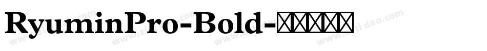 RyuminPro-Bold字体转换