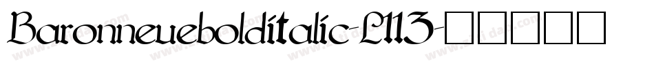Baronneuebolditalic-L113字体转换