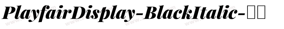 PlayfairDisplay-BlackItalic字体转换
