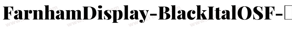 FarnhamDisplay-BlackItalOSF字体转换