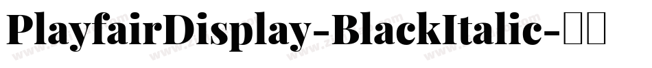 PlayfairDisplay-BlackItalic字体转换