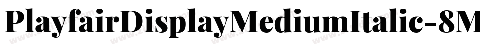 PlayfairDisplayMediumItalic-8MaEg字体转换
