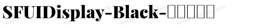 SFUIDisplay-Black字体转换
