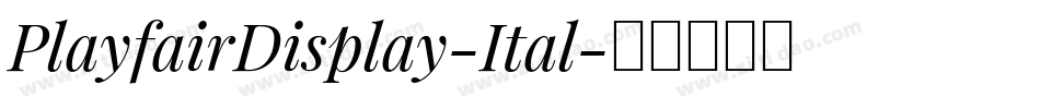 PlayfairDisplay-Ital字体转换