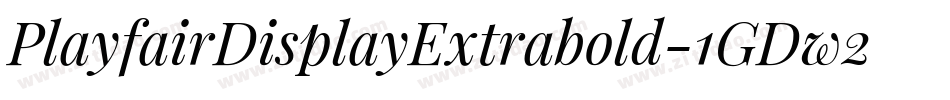 PlayfairDisplayExtrabold-1GDw2字体转换