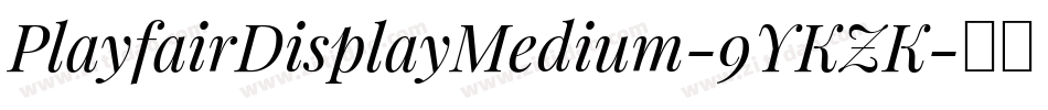 PlayfairDisplayMedium-9YKZK字体转换