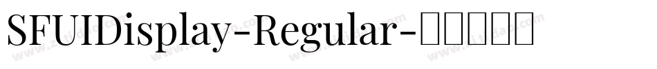 SFUIDisplay-Regular字体转换