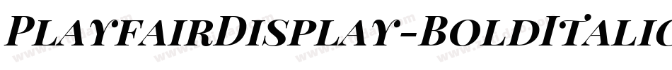 PlayfairDisplay-BoldItalic字体转换