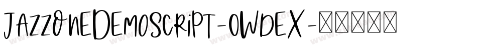 JazzOneDemoScript-0WdeX字体转换