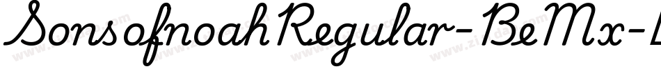 SonsofnoahRegular-BeMx字体转换