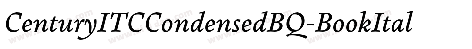CenturyITCCondensedBQ-BookItalic字体转换