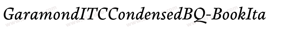 GaramondITCCondensedBQ-BookItalic字体转换