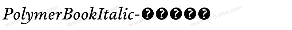 PolymerBookItalic字体转换