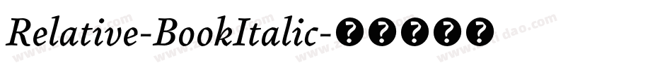 Relative-BookItalic字体转换