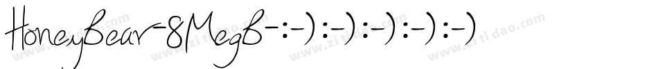 HoneyBear-8MegB字体转换