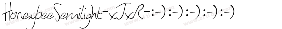HoneybeeSemilight-xJxR字体转换
