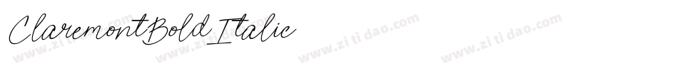 ClaremontBoldItalic字体转换