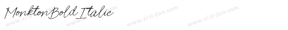 MonktonBoldItalic字体转换
