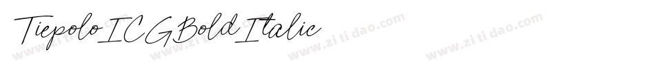 TiepoloICGBoldItalic字体转换