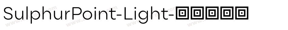 SulphurPoint-Light字体转换