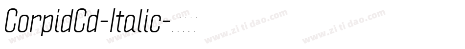 CorpidCd-Italic字体转换
