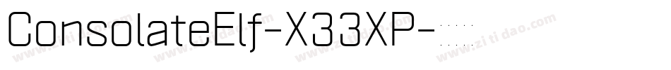 ConsolateElf-X33XP字体转换