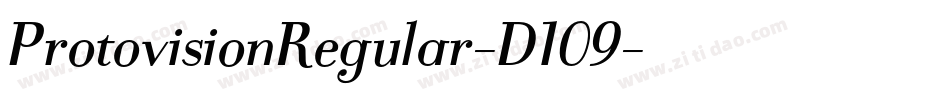 ProtovisionRegular-D109字体转换