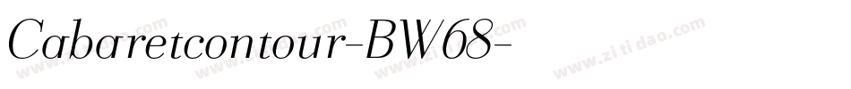 Cabaretcontour-BW68字体转换