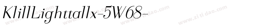 KlillLighttallx-5W68字体转换
