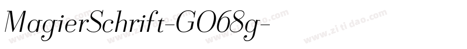 MagierSchrift-GO68g字体转换