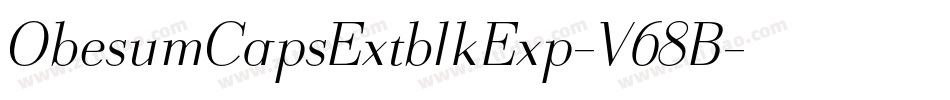ObesumCapsExtblkExp-V68B字体转换