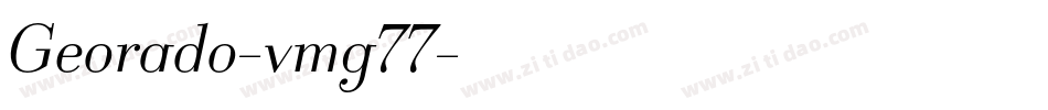 Georado-vmg77字体转换
