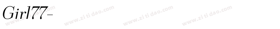 Girl77字体转换